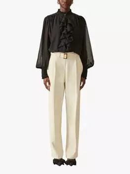 Брюки с пряжкой на талии James Lakeland, кремовый