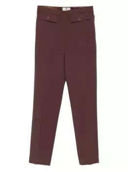 Брюки с пуговицами Elisabetta Franchi, коричневый