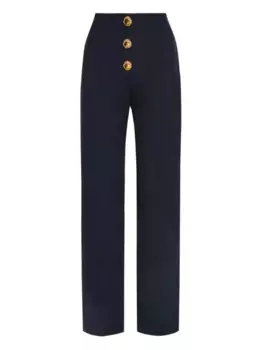 Брюки с пуговицами Oscar de la Renta, синий