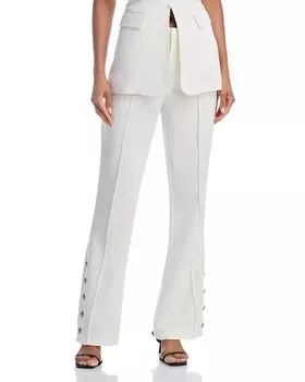 Брюки с пуговицами по бокам AQUA, белый