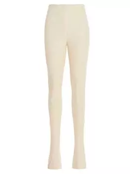 Брюки с разрезом Obiou в оптическом белом цвете Jacquemus