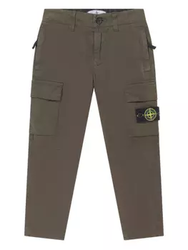 Брюки с рисунком компаса Stone Island Junior, зеленый