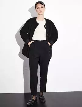 Брюки с рюшами, черные Kayra