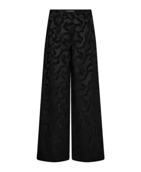 Брюки с широким поясом и широкими штанинами Co'Couture, черный