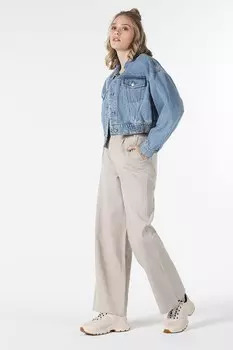 Брюки с широкими штанинами и средней посадкой на талии Colin'S, бежевый