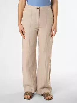 Брюки с содержанием льна Franco Callegari, бежевый