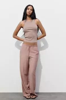 Брюки с тектурой ZARA, средний розовый