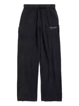 Брюки с текстурой полотенца BALENCIAGA, черный