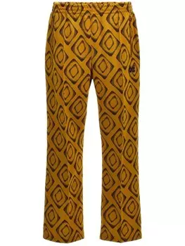 Брюки с узорчатым жаккардом Needles, желтый