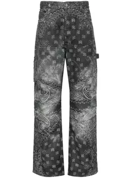 Брюки с узором пейсли AMIRI, серый