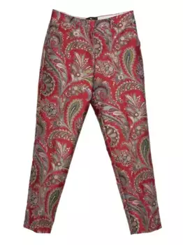 Брюки с узором пейсли ETRO, красный