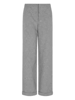 Брюки с узором в елочку EMPORIO ARMANI, серый