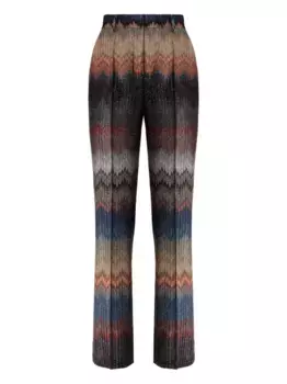 Брюки с узором зигзаг и блестками Missoni, серый