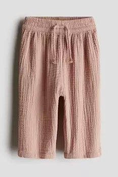 Брюки с воздушными штанинами H&M, розовый