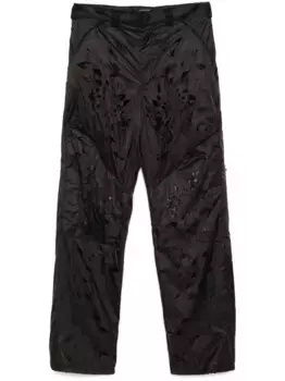 Брюки с вырезами JUNTAE KIM, черный