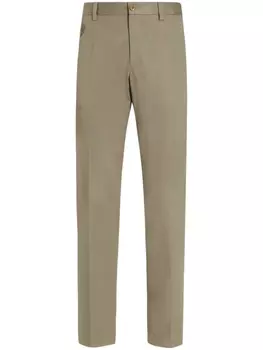 Брюки с вышитым логотипом Dolce & Gabbana, нейтральный