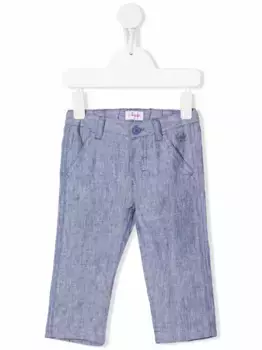 Брюки с вышитым логотипом Il Gufo, синий