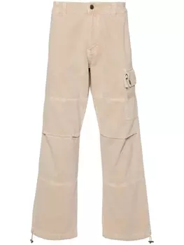 Брюки с вышитым логотипом Moschino, бежевый