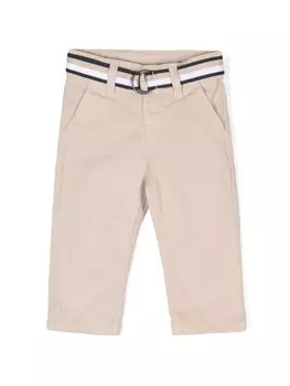 Брюки с вышитым логотипом Patachou, нейтральный цвет