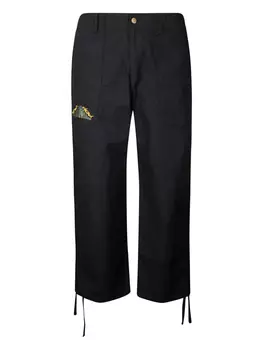 Брюки с вышитыми карманами Brain Dead, черный