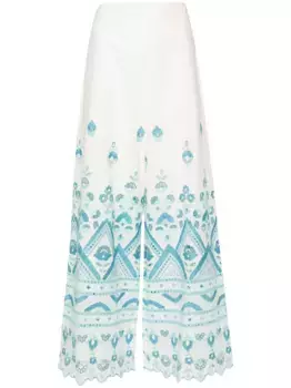 Брюки с вышивкой ETRO, нейтральный