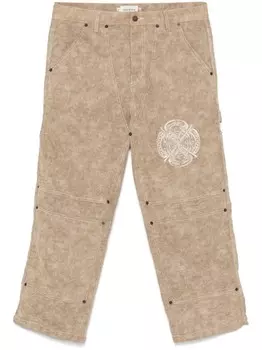 Брюки с вышивкой Honor The Gift, коричневый