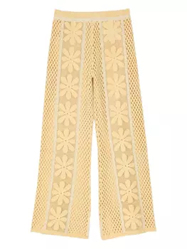 Брюки с вышивкой SANDRO, желтый