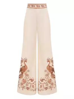 Брюки с вышивкой ZIMMERMANN, нейтральный