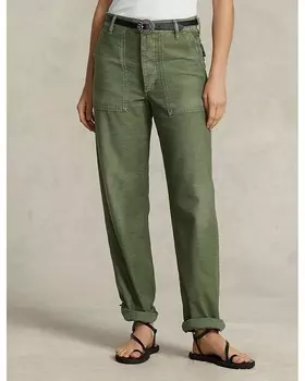 Брюки с высокой посадкой Lauren Ralph Lauren Ricky, зеленый