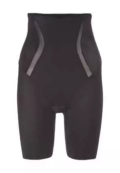 Брюки с высокой талией и поясом Maidenform, черный