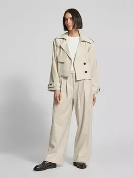 Брюки с высокой талией и складками, модель «Эдина» Gestuz, бежевый