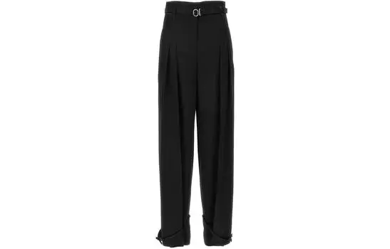 Брюки с высокой талией JIL SANDER, черный