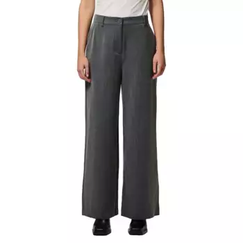 Брюки с высокой талией Pieces Kamil Wide Leg, серый