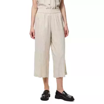 Брюки с высокой талией Pieces Pia Culotte Wide Leg, бежевый