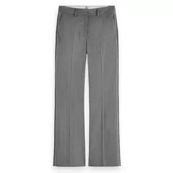 Брюки с высокой талией Scotch & Soda Violet Flar Fit, серый