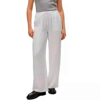 Брюки с высокой талией Vero Moda Melaney Loose, белый