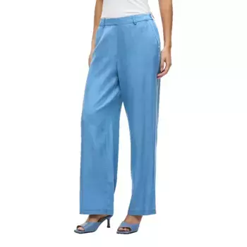 Брюки с высокой талией Vila Bista Wide Leg Fit, синий