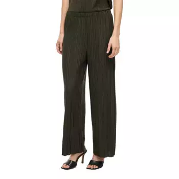 Брюки с высокой талией Vila Plisa Loose Fit, зеленый