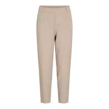 Брюки с высокой талией Vila Varone Slim Fit, бежевый