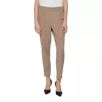 Брюки с высокой талией Vila Varone Slim Fit, бежевый