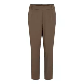 Брюки с высокой талией Vila Varone Slim Fit, коричневый