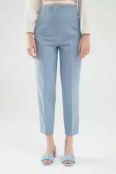 Брюки с вытачками синие QUZU