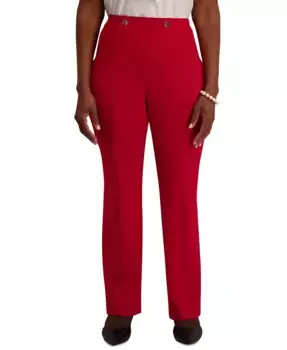 Брюки с заклепками на высокой талии без застежки, Regular & Plus Kasper, красный