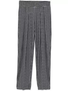 Брюки с заниженной талией и складками Norma Kamali, черный