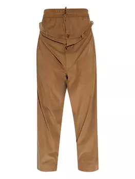 Брюки с заниженным шаговым швом и завязками Vivienne Westwood, коричневый
