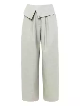 Брюки с запахом и складками JW ANDERSON, серый