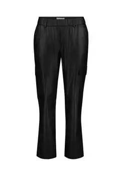 Брюки с застежкой-молнией и накладными карманами Cartoon, черный