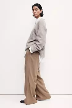 Брюки с завязками H&M, бежевый