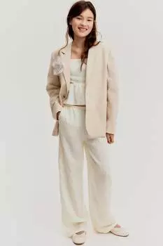 Брюки с завязками H&M, бежевый