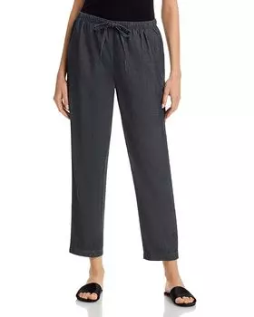 Брюки с завязками и суженными штанинами Eileen Fisher, синий